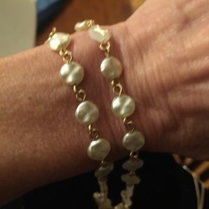 Vintage Emmons 2 Strand Faux Pearl Bracelet